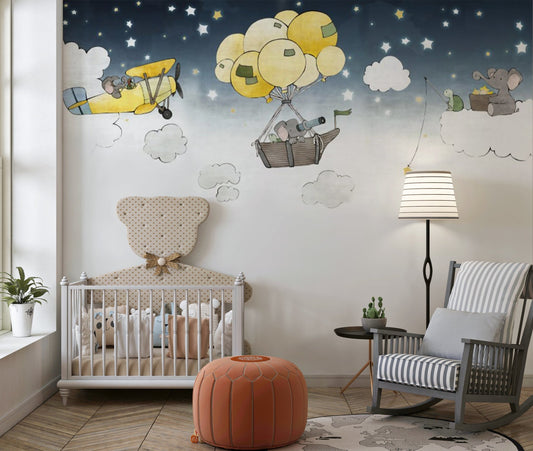 Aviator Elephants - Wallab WallpapersKids