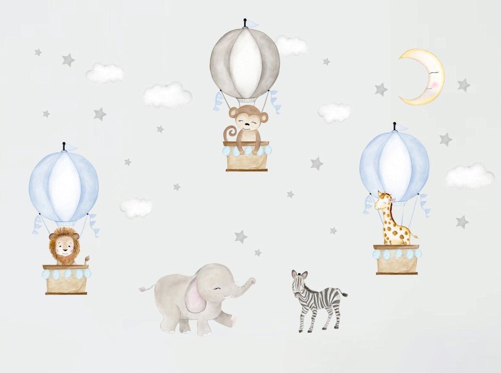 Baby animals & Air balloons - Wallab WallpapersKids