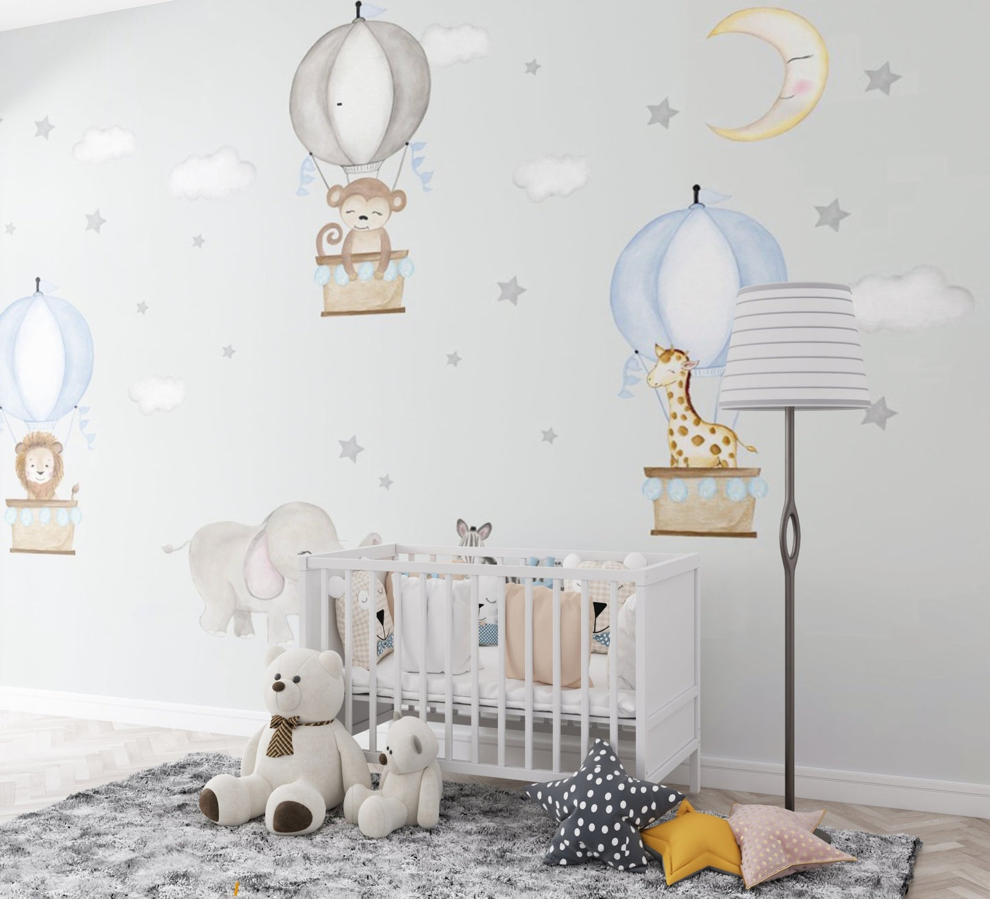 Baby animals & Air balloons - Wallab WallpapersKids