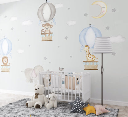 Baby animals & Air balloons - Wallab WallpapersKids