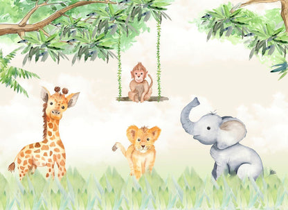 Jungle theme 11 - Wallab WallpapersKids