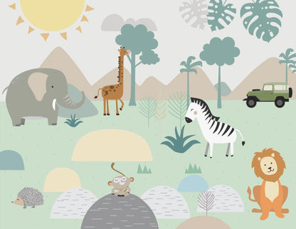 Jungle theme 8 - Wallab WallpapersKids