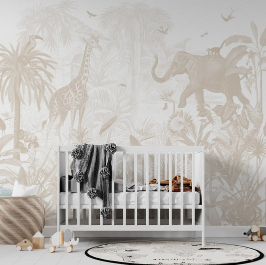 Monochrome Jungle 3 - Wallab WallpapersKids