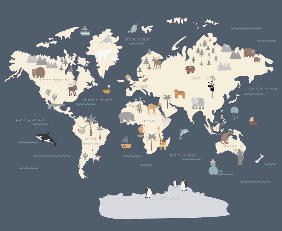 Set Sail World Map - Wallab WallpapersKids